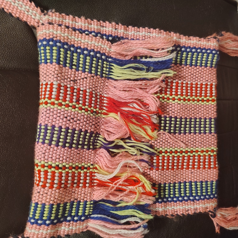 Handmade Colorful Striped Woven Fabric